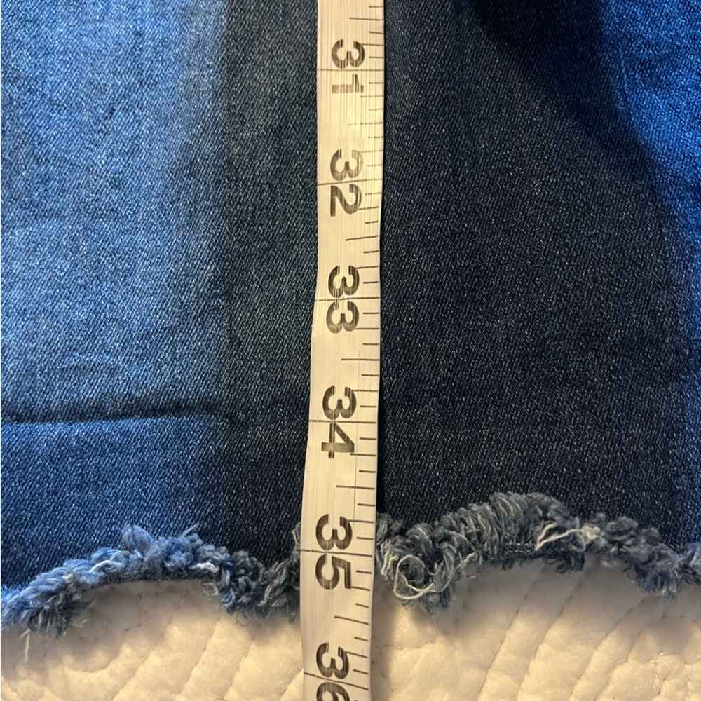 Distressed Denim Overall Mini Dress, 1X - Picture 8 of 14